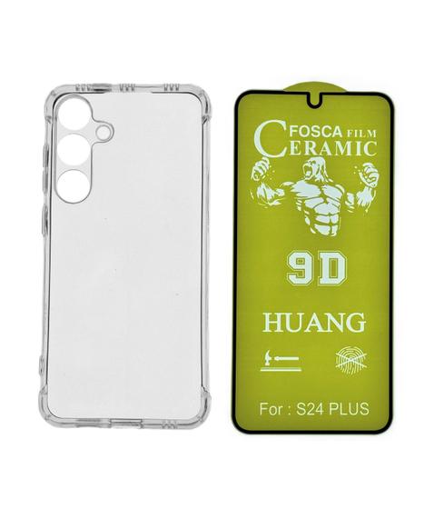 Imagem de Capa Capinha Anti Impacto + Pelicula 9d Ceramica Fosca Para Samsung Galaxy S24 Plus