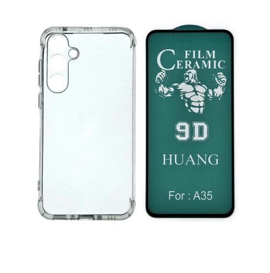 Imagem de Capa Capinha Anti Impacto + Pelicula Ceramica 9d Para Samsung Galaxy A35