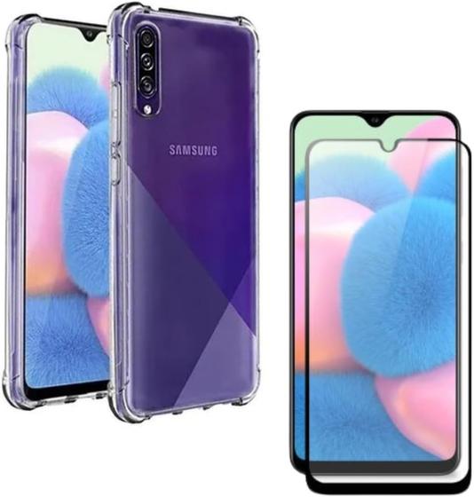 Imagem de Capa Capinha Anti Impacto + Película Premium 9D Cerâmica Para Galaxy A30s Tela De 6,4 Polegadas