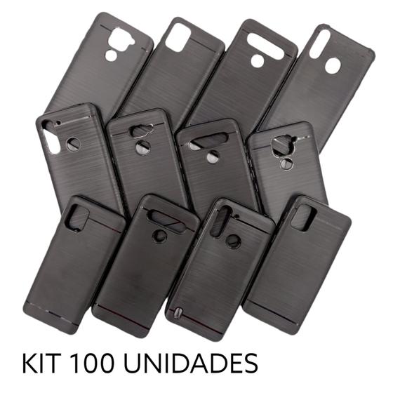 Imagem de Capa Capinha Anti Impacto Tpu Preta Galaxy A21/ A21s - Kit 100 Unidades