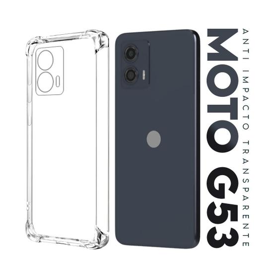 Imagem de Capa Capinha Anti Impacto Transparente + Película De Ceramica Para Moto G53 Xt2335 6.5