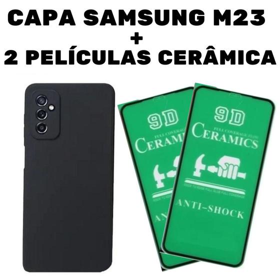 Imagem de Capa Capinha Aveludada + 2 Películas Cerâmica Celular Samsung M23 5G