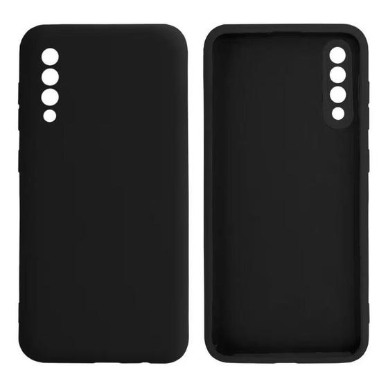 Imagem de Capa Capinha Aveludada Preta + Película 3d de Vidro Para Samsung Galaxy A30S/A50