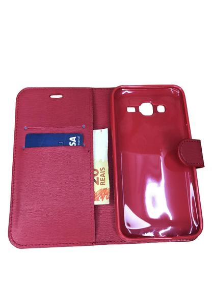 Imagem de Capa capinha carteira compatível J5 com porta cartão e notas