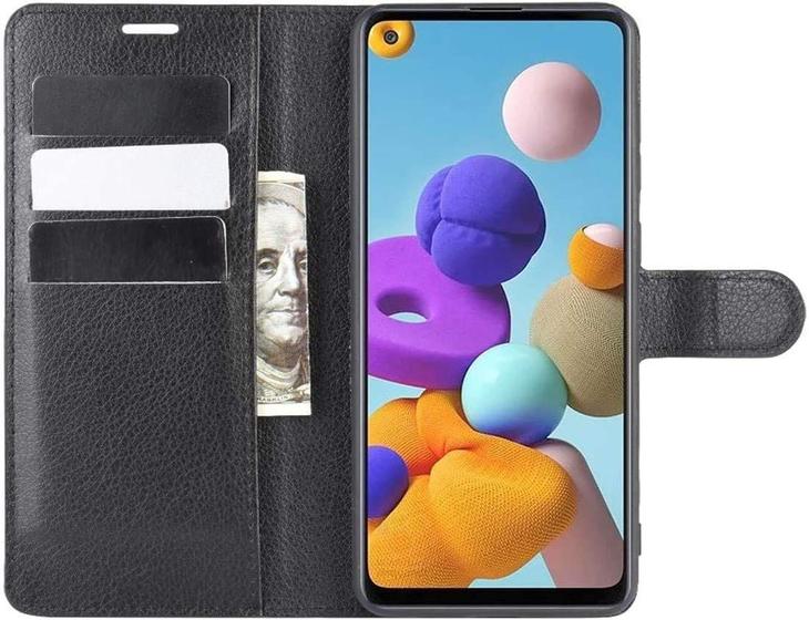 Imagem de Capa Capinha Carteira Couro Samsung Galaxy A21s Tela de 6.5"