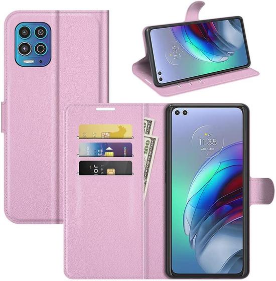 32nd Custodia A Portafoglio In Pelle PU Per Motorola Moto G100, Con Slot Per Carte E Banconote, Chiusura Magnetica, Colore Viola
