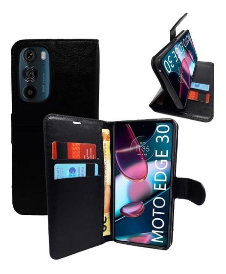 Capa Capinha Carteira Para Moto Edge 30 + Película De Vidro Menor preço em Capa Capinha Carteira Para Moto Edge 30 + Película De Vidro