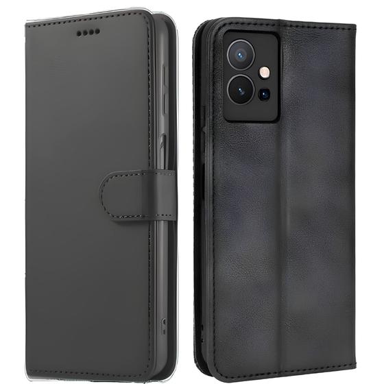 Imagem de Capa Capinha Carteira Preta + Película Para Moto G14