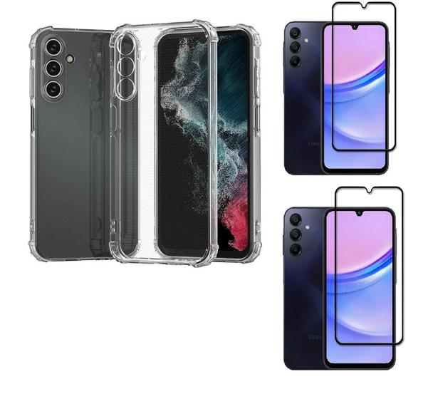 Imagem de Capa Capinha Case + 2 Peliculas vidro 3D Samsung Galaxy M15