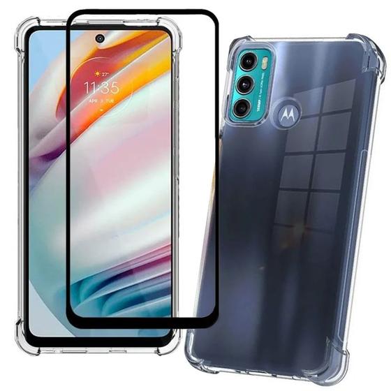 Imagem de Capa Capinha Case Anti Impacto + Película 3D Compativel Com Motorola G60 - Hrebos