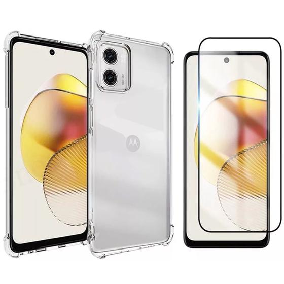 Imagem de Capa Capinha Case Anti Impacto + Película 3D Compativel Com Motorola G73