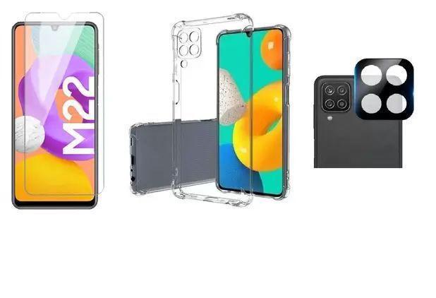 Imagem de Capa Capinha Case Anti Impacto + Pelicula de Vidro 3D+ Pelicula Câmera Samsung Galaxy M22