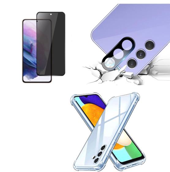 Capa Capinha Case Anti Impacto + Película Privacidade + Película câmera Samsung Galaxy M54 Menor preço em Capa Capinha Case Anti Impacto + Película Privacidade + Película câmera Samsung Galaxy M54