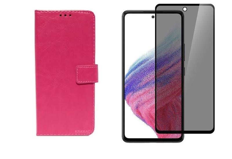 Imagem de Capa Capinha Case Carteira Flip + Pelicula Privacidade Samsung Galaxy M35