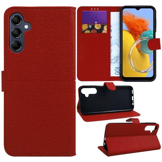 Capa capinha case carteira vermelho galaxy a14 5g a146 6.6 - cell in power25 Menor preço em Capa capinha case carteira vermelho galaxy a14 5g a146 6.6 - cell in power25