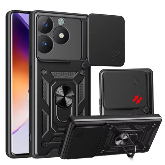 Imagem de Capa Capinha Case para Realme C61 - Protetora Resistente Anti Impacto Queda Armadura Militar Cor:Preto