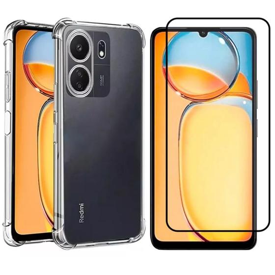 Imagem de Capa Capinha Case + Película 3d Compatível Xiaomi Redmi 13c 6.4