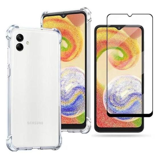 Imagem de Capa Capinha Case + Película De Vidro 3D Compatível Com Samsung Galaxy A04