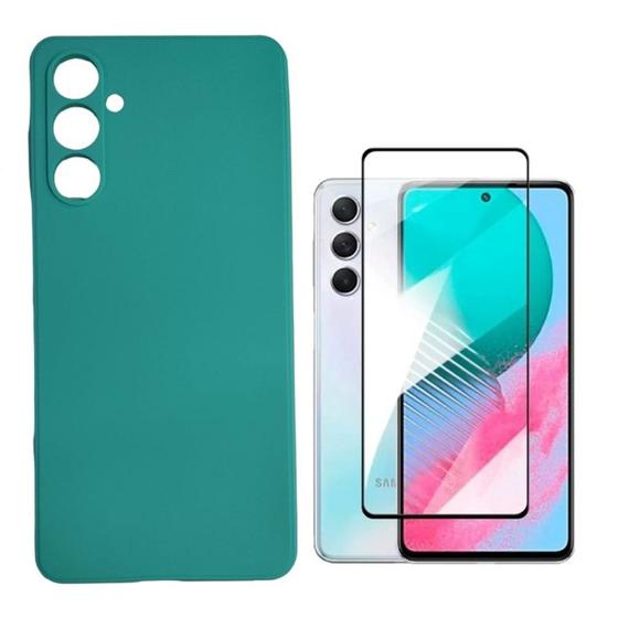 Capa Capinha Case Silicone Aveludada Verde Água + Pelicula de Vidro 3D Para Samsung Galaxy M54 Menor preço em Capa Capinha Case Silicone Aveludada Verde Água + Pelicula de Vidro 3D Para Samsung Galaxy M54