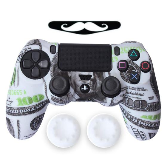 Imagem de Capa Capinha Case Skin compatível com Controle de PS4 Playstation 4 Protetora em Silicone Alta Proteção