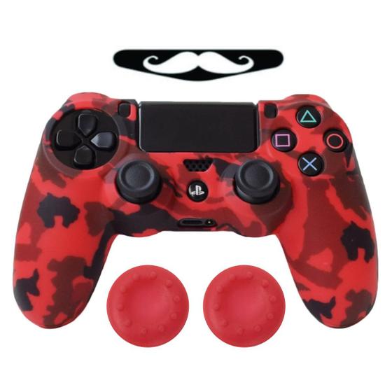 Imagem de Capa Capinha Case Skin compatível com Controle de PS4 Playstation 4 Protetora em Silicone Alta Proteção