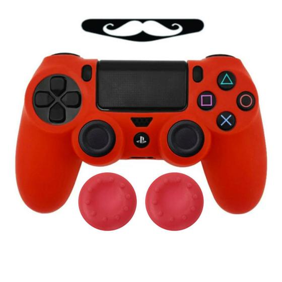 Imagem de Capa Capinha Case Skin p/ Controle Joystick de PS4 Playstation 4 Protetora em Silicone Alta Proteção