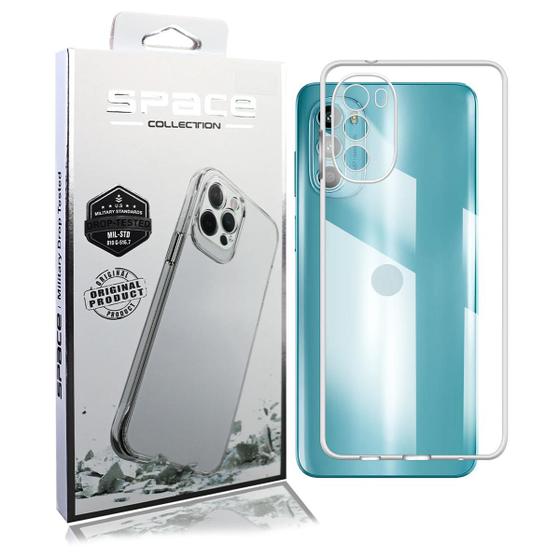 Imagem de Capa Capinha Case Space + Película De Privacidade Compativel Moto G82 XT2225 6.6 - Luiza Cell25
