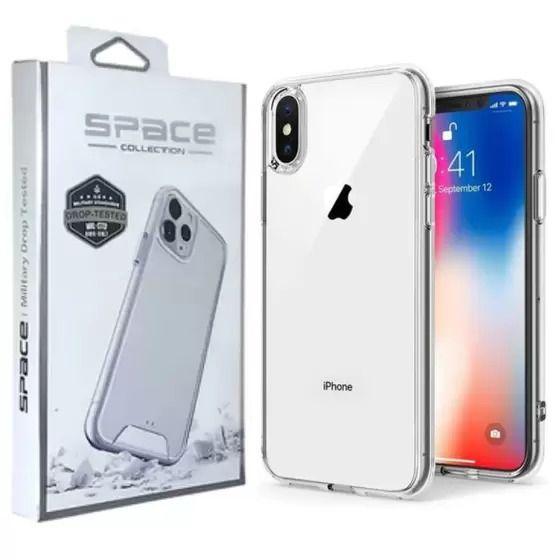 Imagem de Capa Capinha Clear Case Space Rígida Anti Amarelamento Resistente Para iPhone X / XS