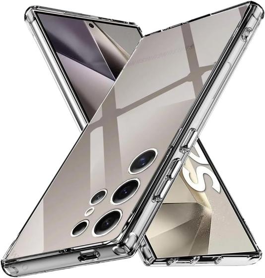 Imagem de Capa Capinha Com Bordas Anti Impacto Compatível Com Samsung Galaxy S24 Ultra Tela de 6.8 Polegadas (