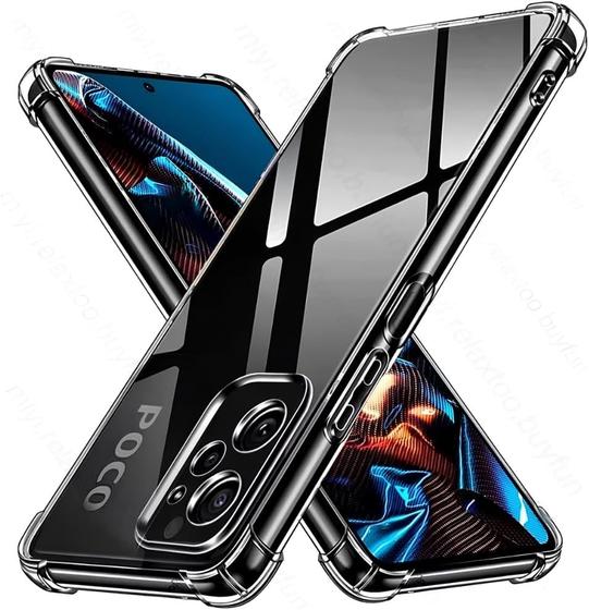 Imagem de Capa Capinha Com Bordas Anti Impacto Para Poco X5 ProTela de 6,67 Polegadas