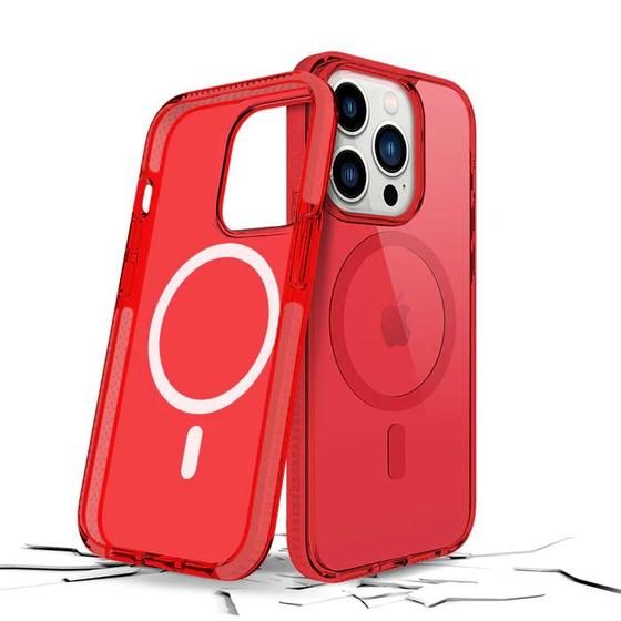 Imagem de Capa Capinha Compatível Com iPhone 14 Pro Neo Vermelho com Magsafe Prodigee