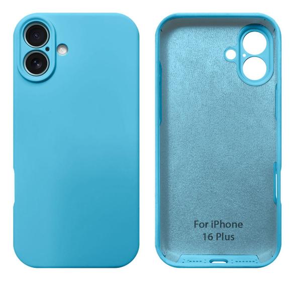 Imagem de Capa Capinha Compativel com iPhone 16 Plus Proteção de Câmera Silicone Aveludado