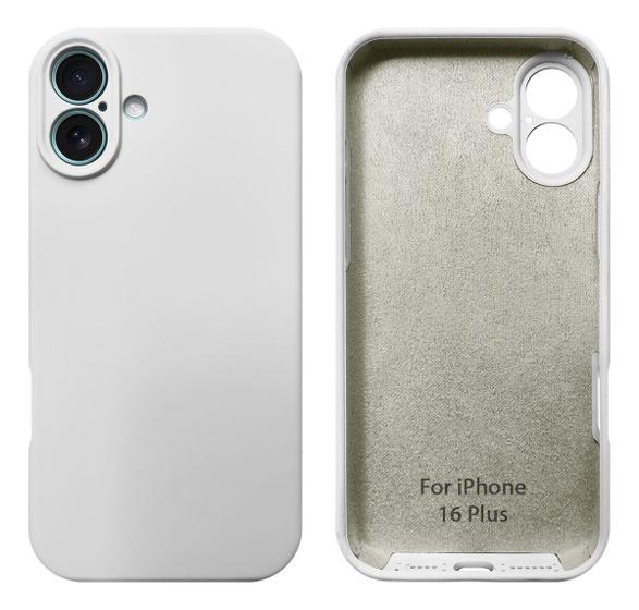 Imagem de Capa Capinha Compativel com iPhone 16 Plus Proteção de Câmera Silicone Aveludado