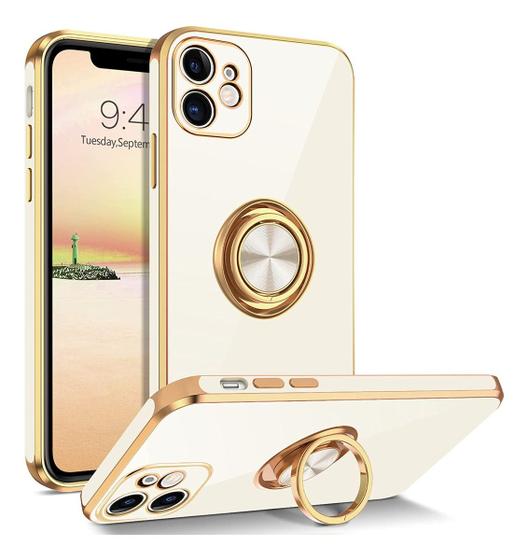 Imagem de Capa Capinha Compatível Com iPhone Anel Suporte Magnético