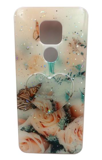 Imagem de Capa Capinha Compatível Com MOTOROLA moto e7 plus Xt2081 Tela 6.5 C/ Suporte Dedos colorido