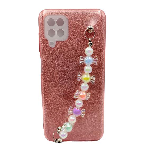Imagem de Capa Capinha Compatível Com Samsung Galaxy a12 m12 tela 6.5 com pulseira Decorativa