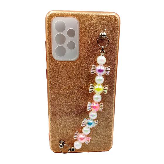 Imagem de Capa Capinha Compatível Com Samsung Galaxy a72 a725 C/ pulseira perola
