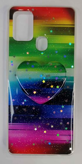 Imagem de Capa Capinha Compatível Com sumsung Galaxy a21s A217 Tela 6.5 C/ Suporte Dedos colorido