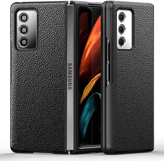 Imagem de Capa Capinha Galaxy Z Fold 2 Tela 7.6 Leather Luxo Case Impacto