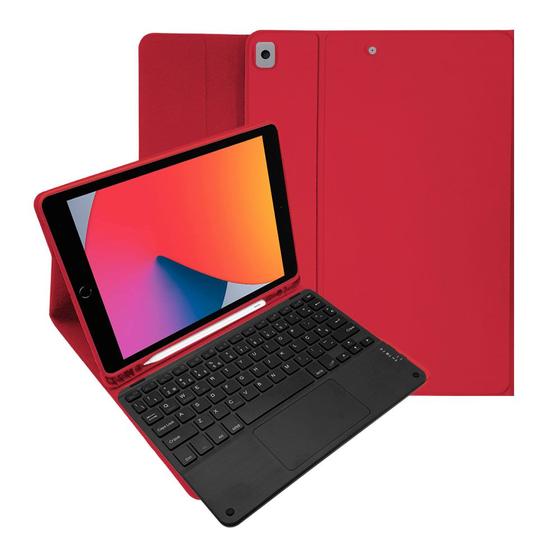 Imagem de Capa Capinha Ipad 8 8ª Geração 2020 Case com Teclado Sem Fio Touchpad Anti Impacto Suporte Pencil