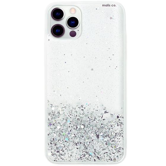 Imagem de Capa Capinha iPhone 12 PRO MAX Transparente Silicone Flexivel Feminina Menina Anti Impacto Glitter Estrelas Ceu Brilho Fofa Fechada Resistente