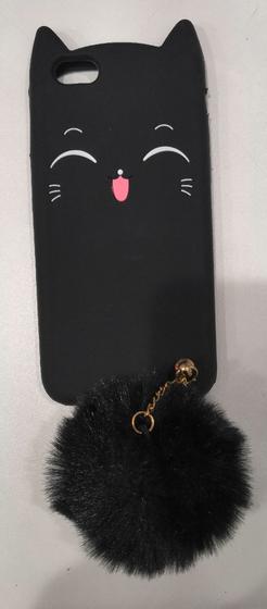 Imagem de Capa Capinha iphone 6 6s Cathinha Com Pompom Diversas Cores