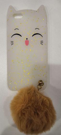 Imagem de Capa Capinha iphone 6 6s Cathinha Com Pompom Diversas Cores