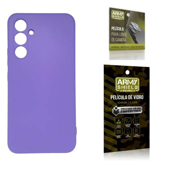 Imagem de Capa Capinha Lilás Samsung Galaxy A34 + Película de Vidro 3D + Película de Câmera