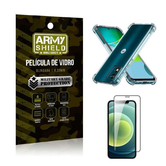 Imagem de Capa Capinha Moto E13 Anti Shock + Película De Vidro 3D