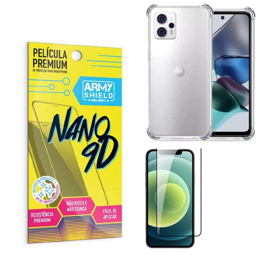 Imagem de Capa Capinha Moto G23 Anti Shock + Película Nano Cerâmica 9D - Armyshield