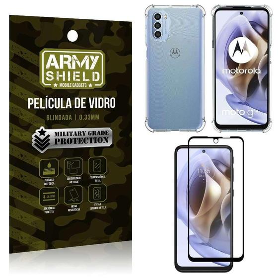 Imagem de Capa Capinha Moto G31 Anti Shock + Película De Vidro 3D