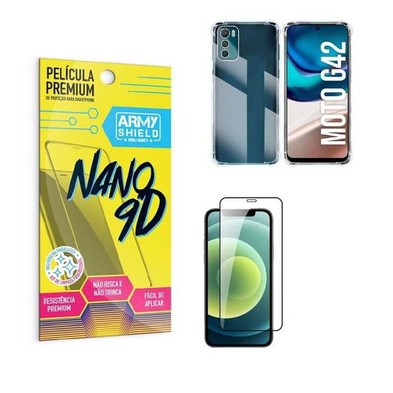 Imagem de Capa Capinha Moto G42 Anti Shock + Película Nano Cerâmica 9D