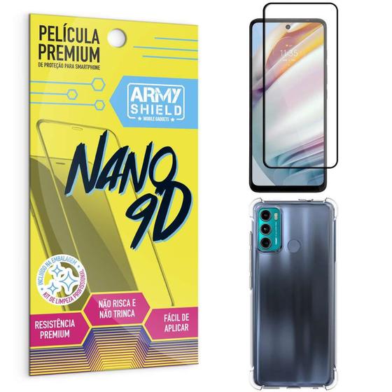 Imagem de Capa Capinha Moto G60 Anti Shock + Película Nano Cerâmica 9D - Armyshield