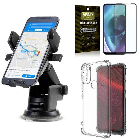 Imagem de Capa Capinha Moto G71 + Suporte para Carro Automatic + Película 3D - ArmyShield